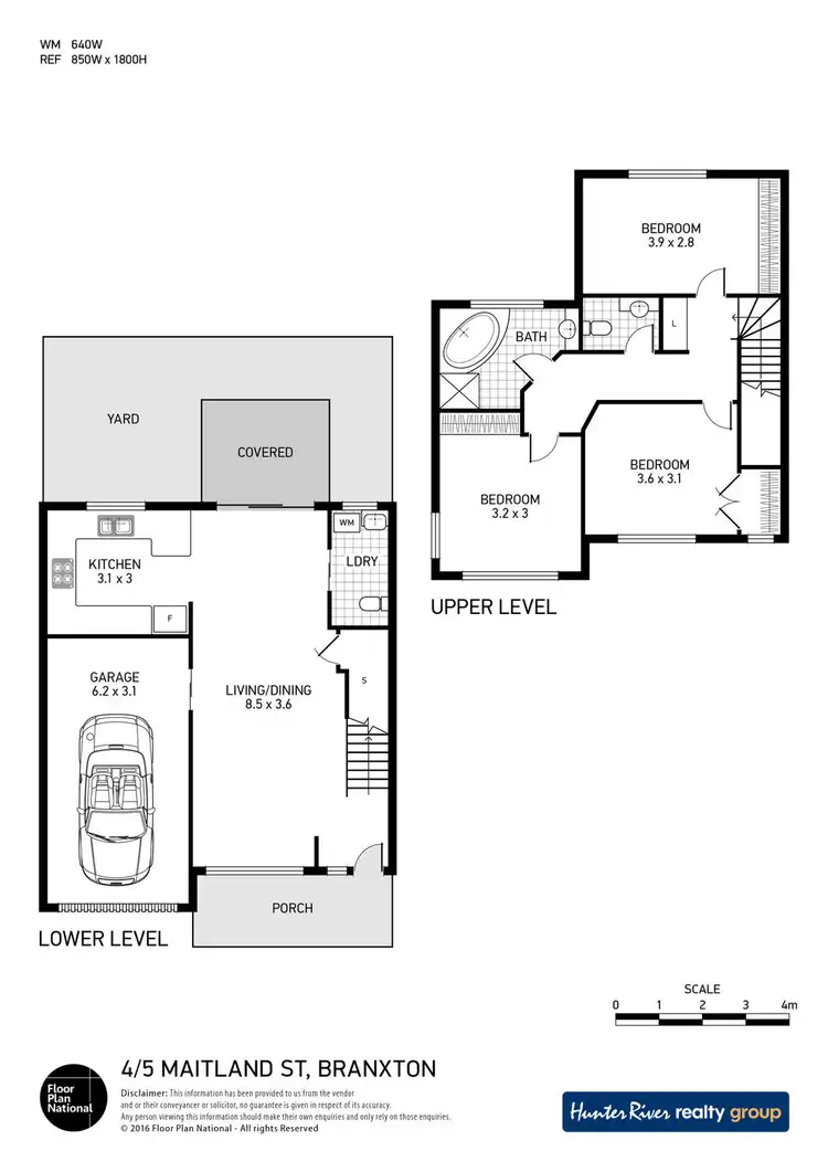 Floorplan of Homely townhouse listing, 4/5 Maitland Street, Branxton NSW 2335