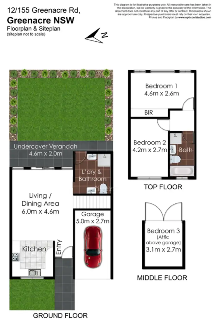 Floorplan of Homely townhouse listing, 12/155 Greenacre Road, Greenacre NSW 2190