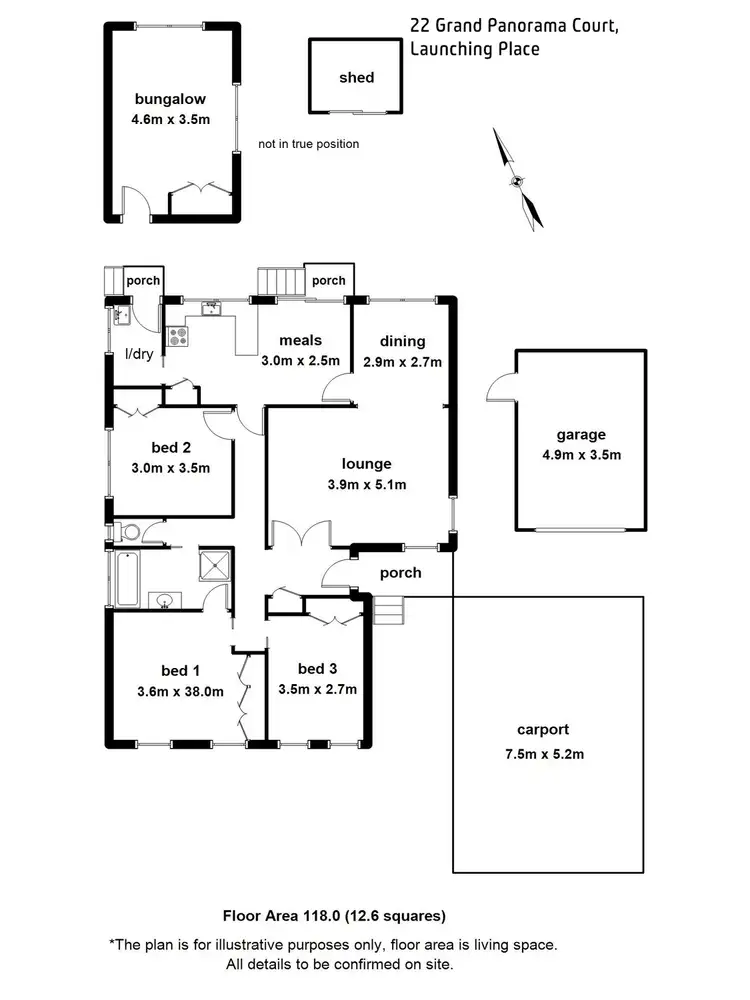 Floorplan of Homely house listing, 22 Grand Panorama Court, Launching Place VIC 3139