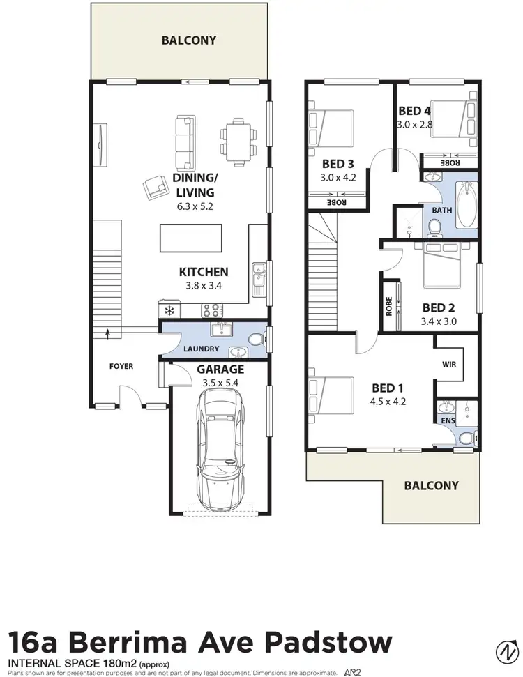 Floorplan of Homely semi-detached listing, 16A Berrima Avenue, Padstow NSW 2211