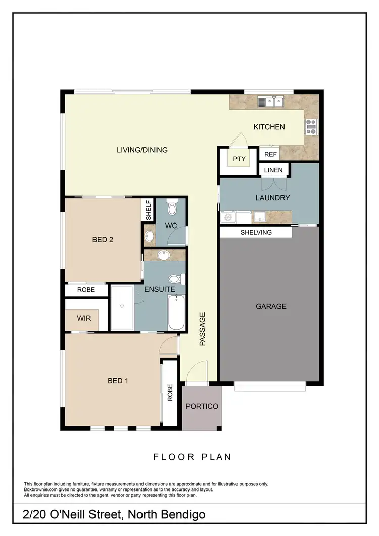 Floorplan of Homely townhouse listing, 2/20 O'Neill Street, North Bendigo VIC 3550