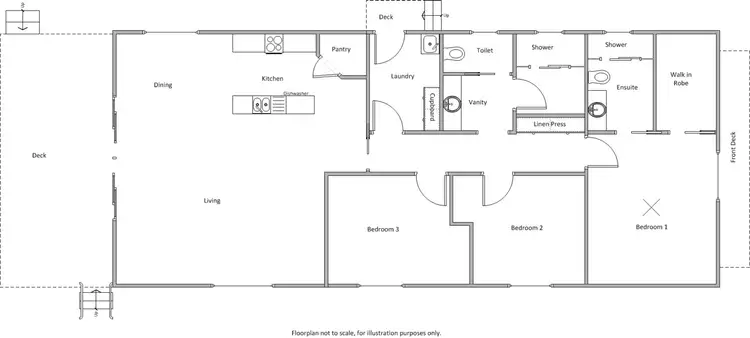 Floorplan of Homely house listing, 13 Bramley Road, Edithburgh SA 5583
