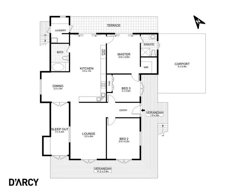 Floorplan of Homely house listing, 33 Banool Street, Ashgrove QLD 4060