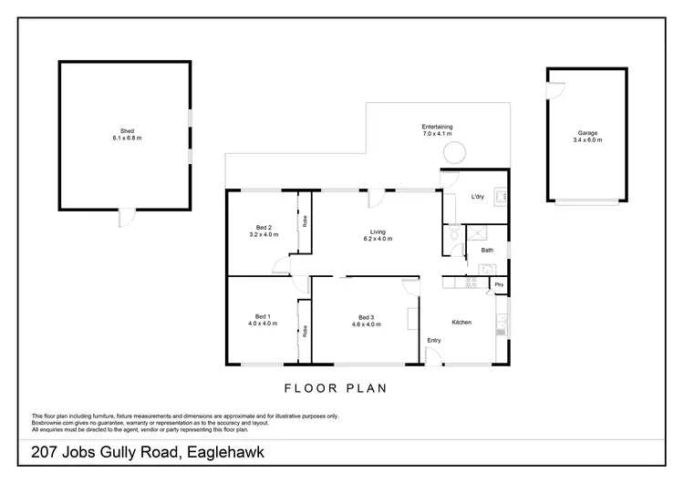 Floorplan of Homely house listing, 207 Jobs Gully Road, Eaglehawk VIC 3556