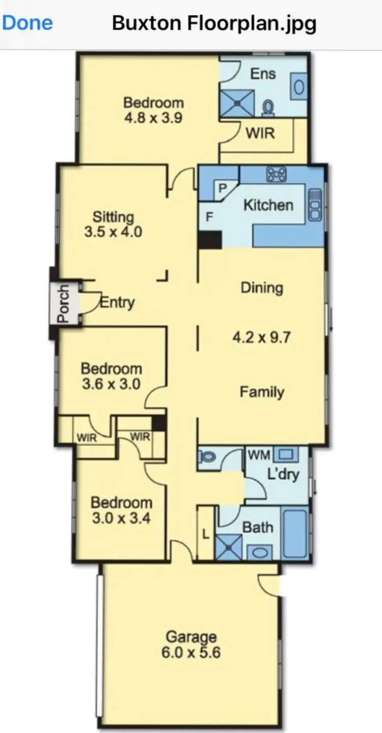 Floorplan of Homely house listing, 1 Waters Place, Buxton VIC 3711