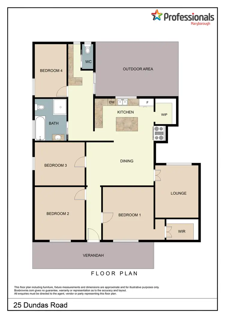 Floorplan of Homely house listing, 25 Dundas Road, Maryborough VIC 3465
