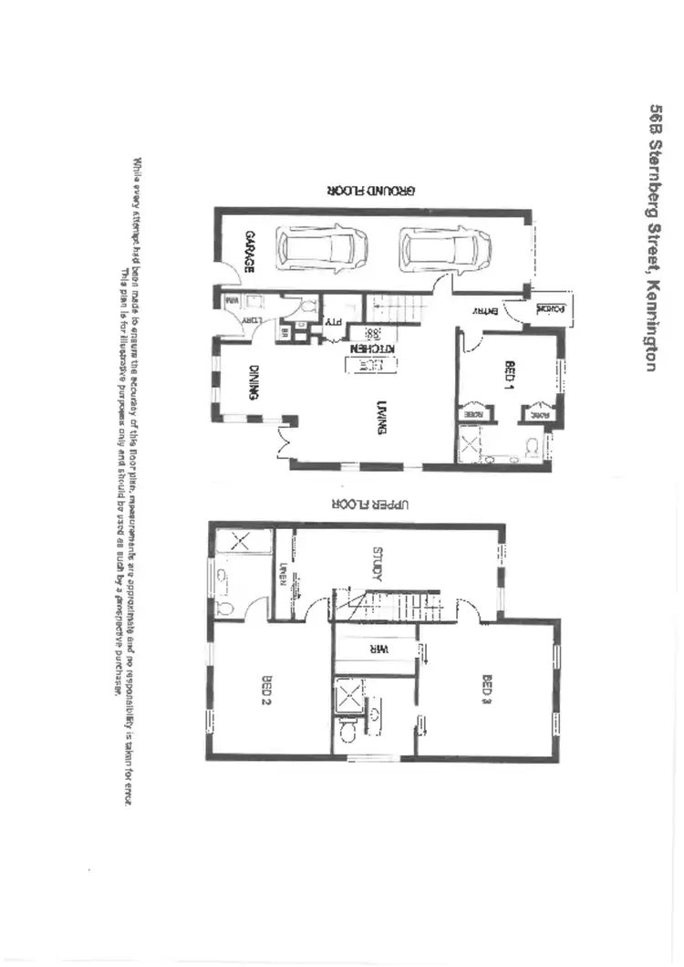 Floorplan of Homely townhouse listing, 56b Sternberg Street, Bendigo VIC 3550