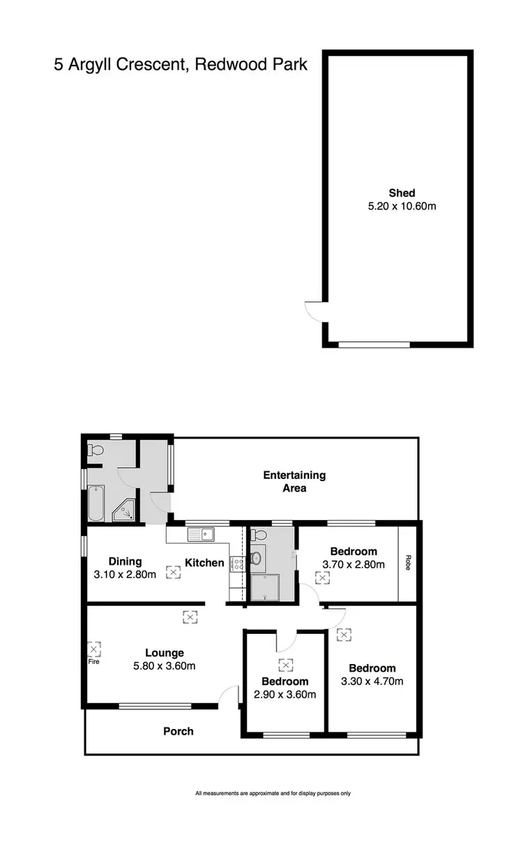 Floorplan of Homely house listing, 5 Argyll Crescent, Redwood Park SA 5097