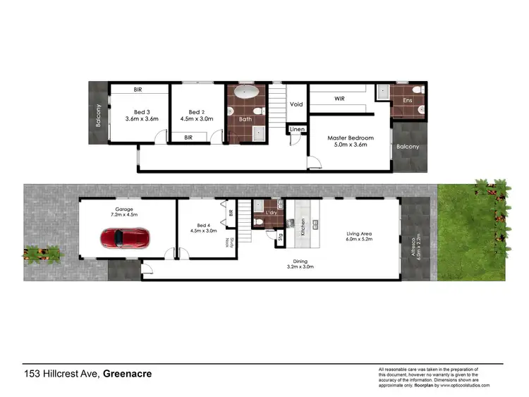 Floorplan of Homely semi-detached listing, 153 Hillcrest Avenue, Greenacre NSW 2190