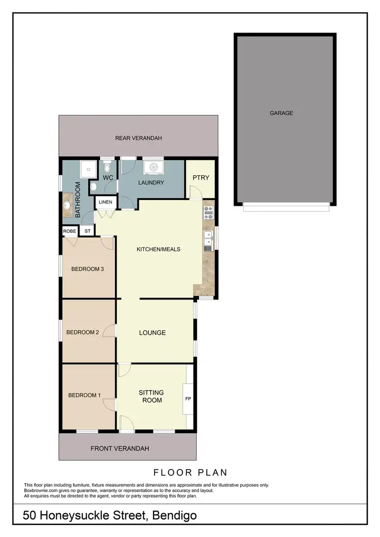 Floorplan of Homely house listing, 50 Honeysuckle Street, Bendigo VIC 3550