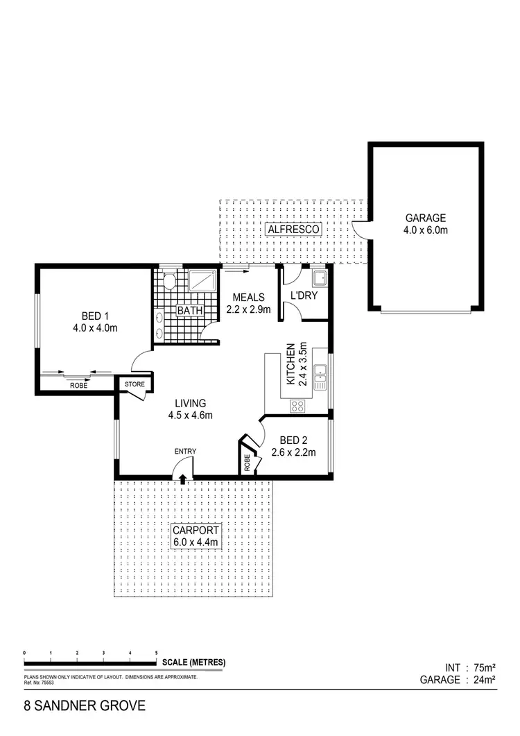 Floorplan of Homely house listing, 8 Sandner Grove, Golden Square VIC 3555