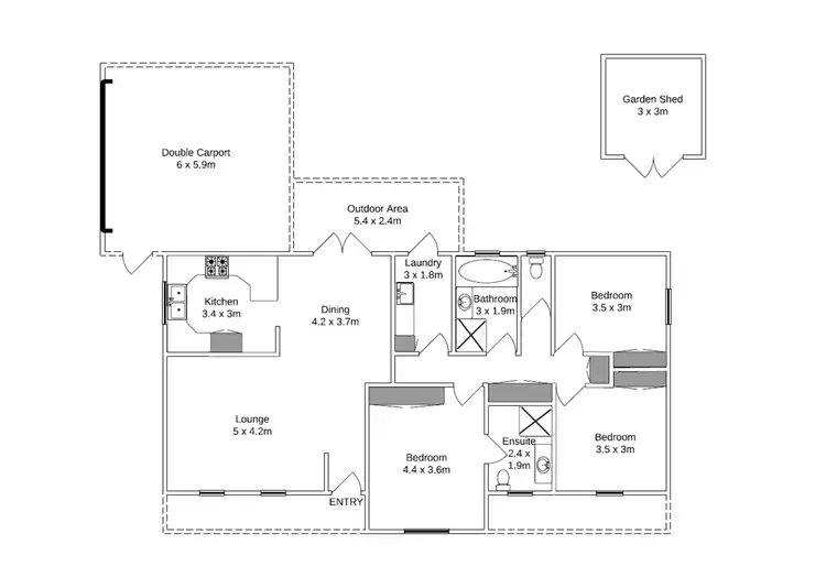 Floorplan of Homely house listing, 11 Belle Gardens Drive, Mildura VIC 3500
