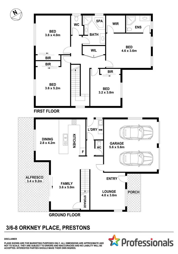 Floorplan of Homely townhouse listing, 3/6-8 Orkney Place, Prestons NSW 2170
