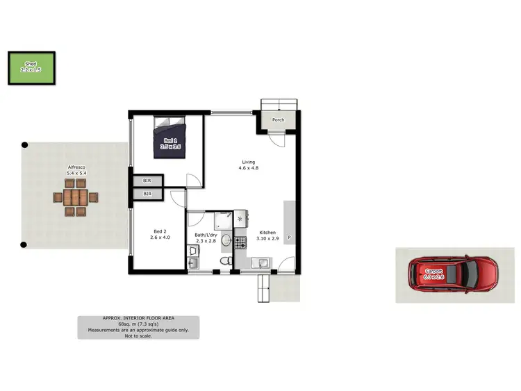 Floorplan of Homely unit listing, 5/121 Gralen Street, Wodonga VIC 3690