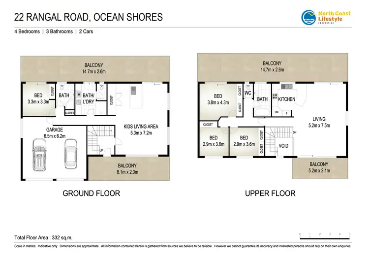Floorplan of Homely house listing, 22 Rangal Road, Ocean Shores NSW 2483