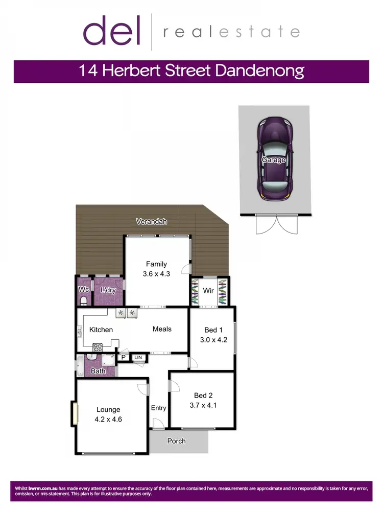 Floorplan of Homely house listing, 14 Herbert Street, Dandenong VIC 3175