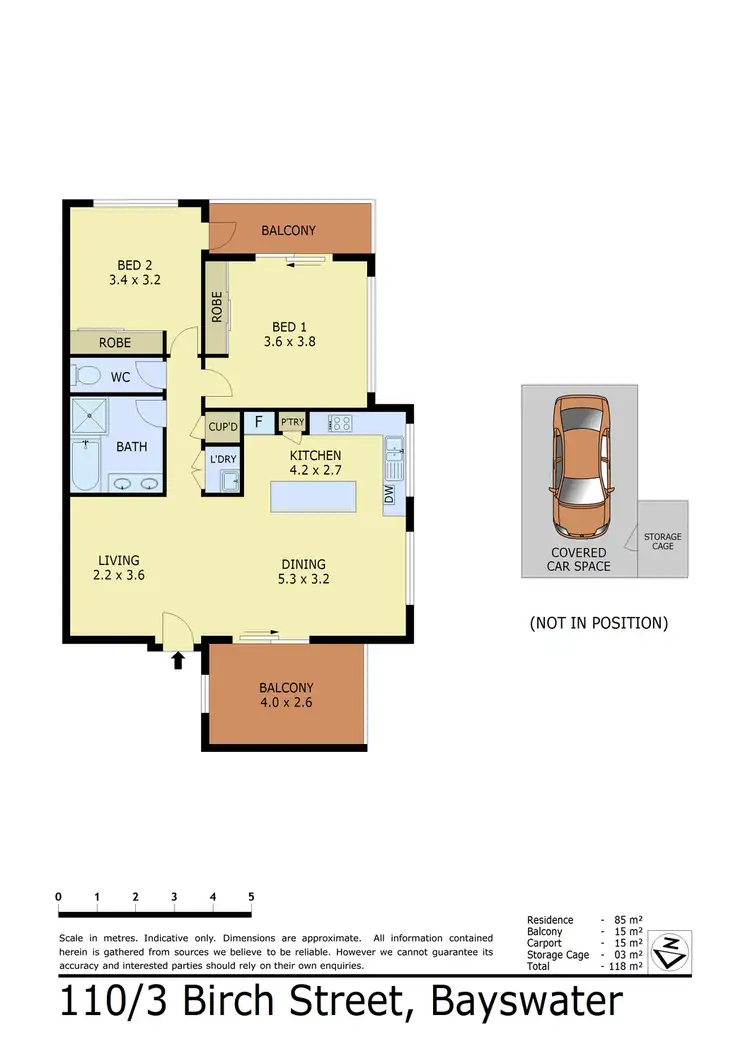 Floorplan of Homely apartment listing, 110/3 Birch Street, Bayswater VIC 3153