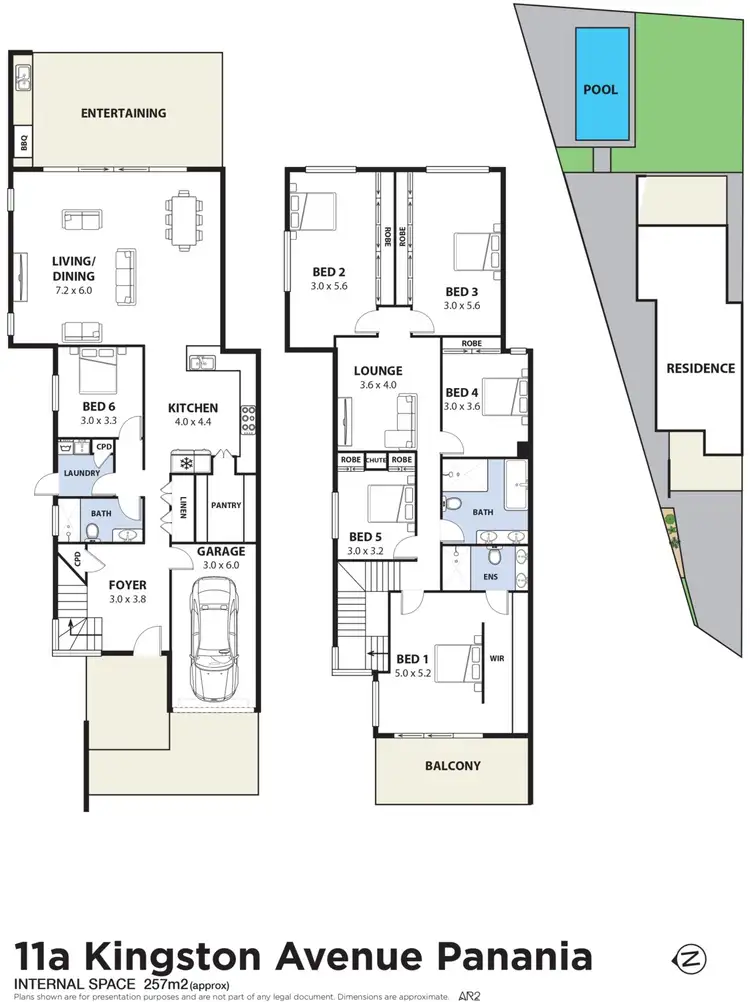 Floorplan of Homely semi-detached listing, 11A Kingston Avenue, Panania NSW 2213