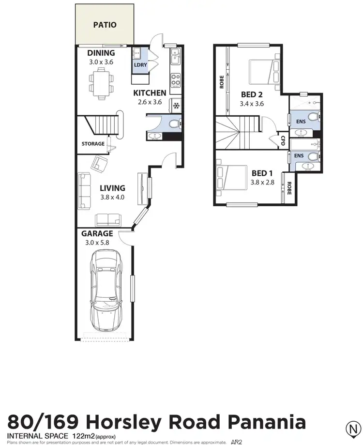 Floorplan of Homely townhouse listing, 80/169 Horsley Road, Panania NSW 2213