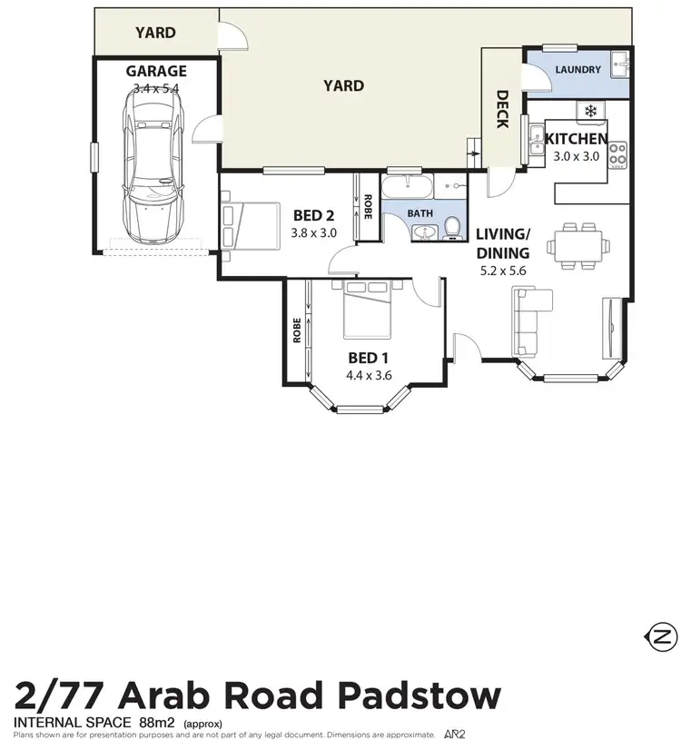 Floorplan of Homely villa listing, 2/77 Arab Road, Padstow NSW 2211