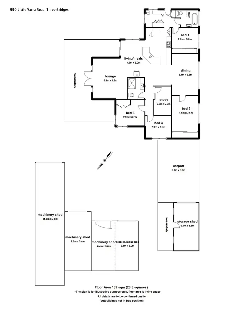 Floorplan of Homely house listing, 990 Little Yarra Road, Three Bridges VIC 3797