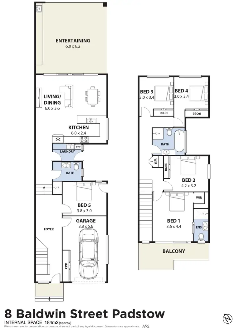 Floorplan of Homely semi-detached listing, 8 Baldwin Street, Padstow NSW 2211