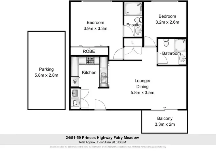 Floorplan of Homely apartment listing, 24/51-59 Princes Highway, Fairy Meadow NSW 2519