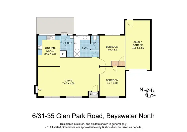Floorplan of Homely unit listing, 6/31-35 Glen Park Road, Bayswater North VIC 3153