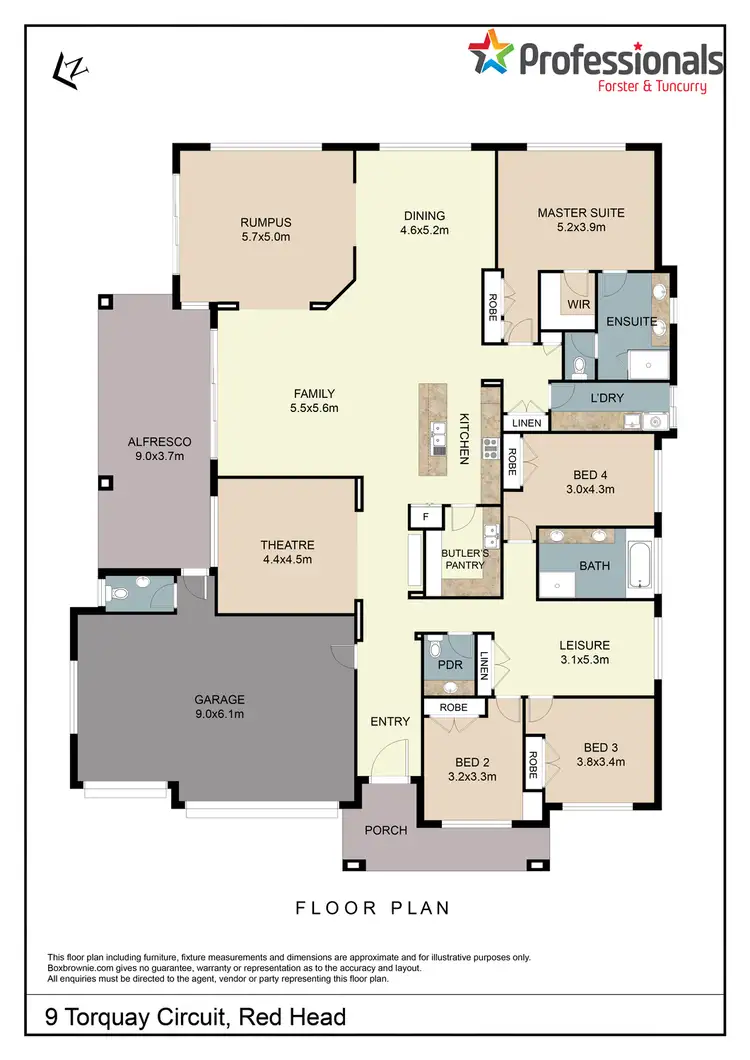 Floorplan of Homely house listing, 9 Torquay Circuit, Red Head NSW 2430