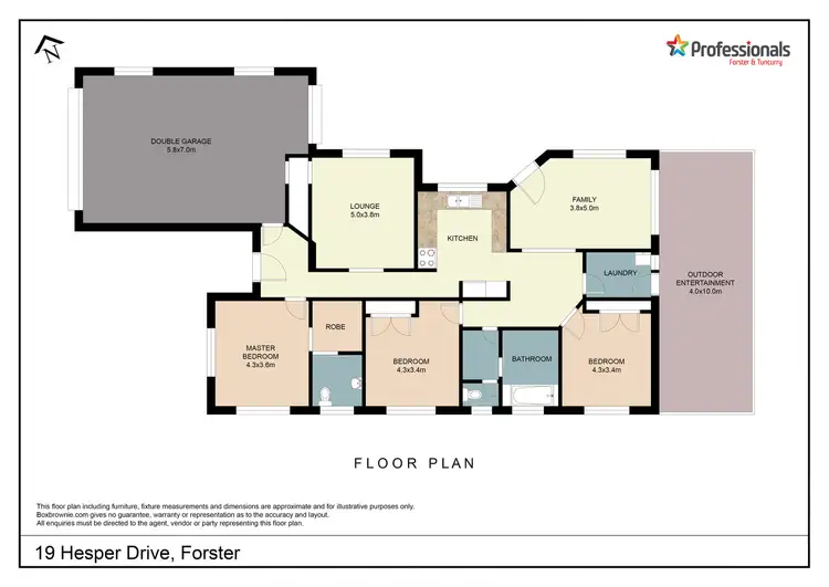 Floorplan of Homely house listing, 19 Hesper Drive, Forster NSW 2428