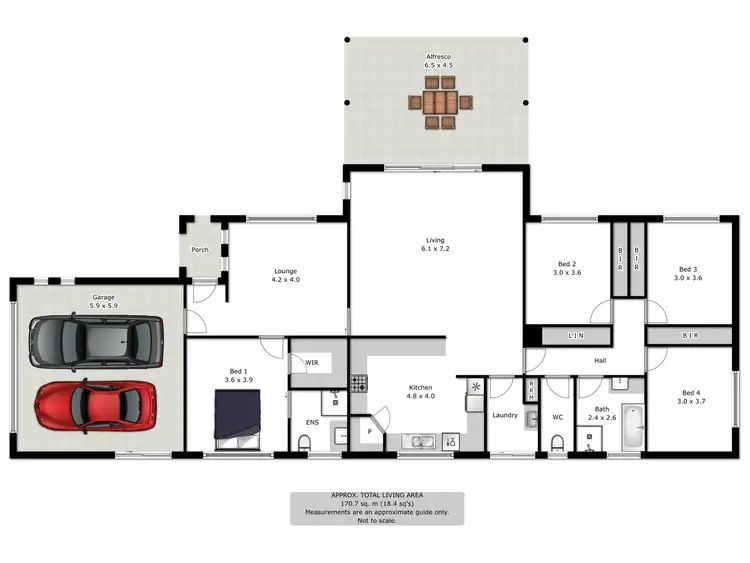 Floorplan of Homely house listing, 8 Garden Cove, Wodonga VIC 3690