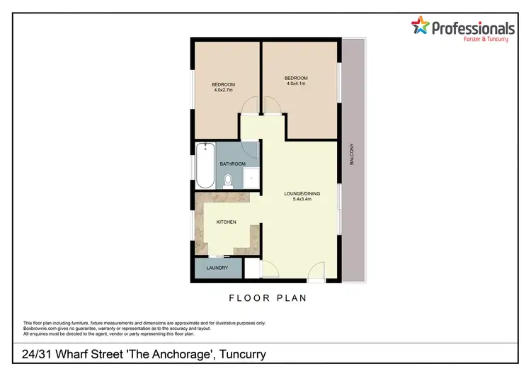 Floorplan of Homely unit listing, 24/31 Wharf Street, Tuncurry NSW 2428