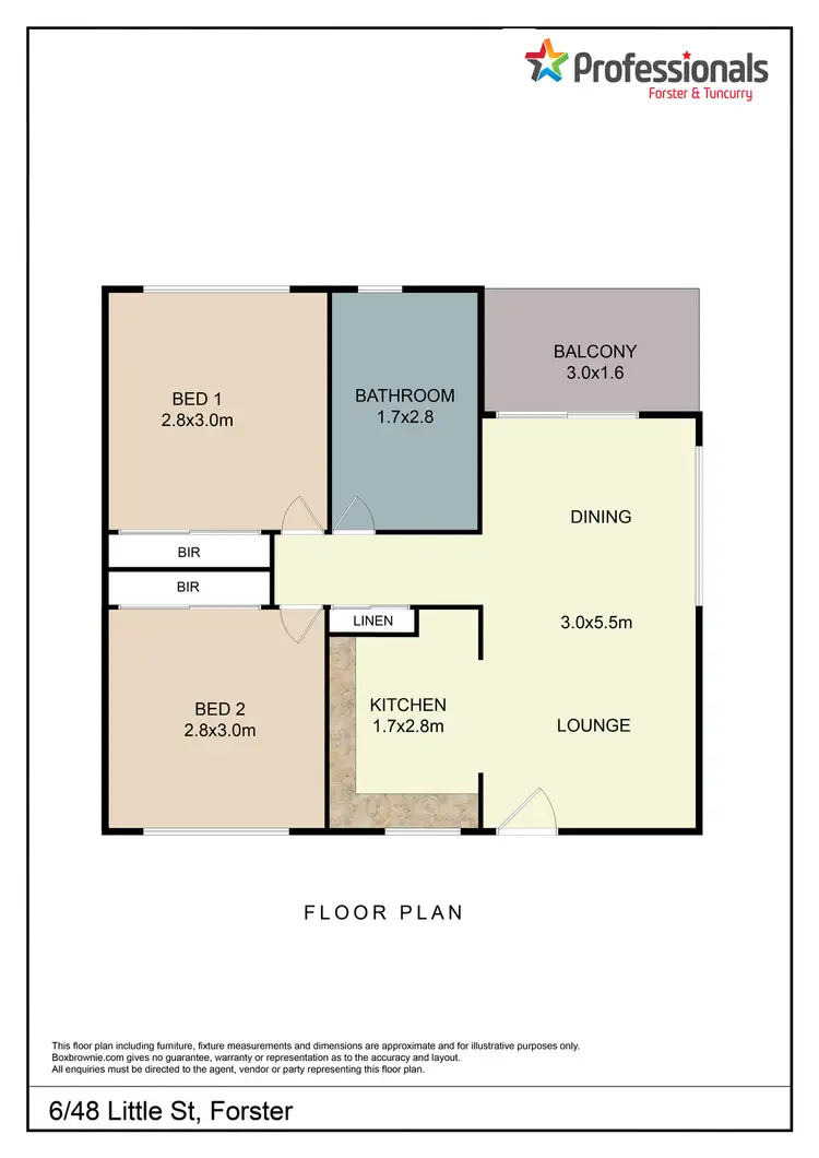 Floorplan of Homely unit listing, 6/48 Little Street, Forster NSW 2428