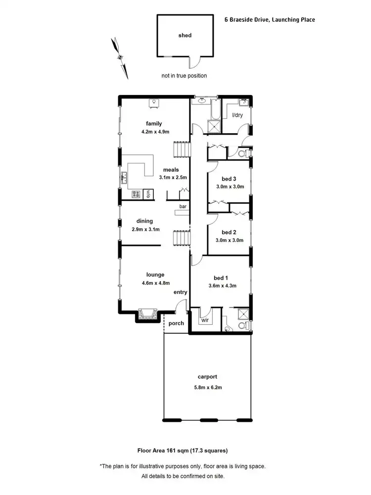 Floorplan of Homely house listing, 6 Braeside Drive, Launching Place VIC 3139