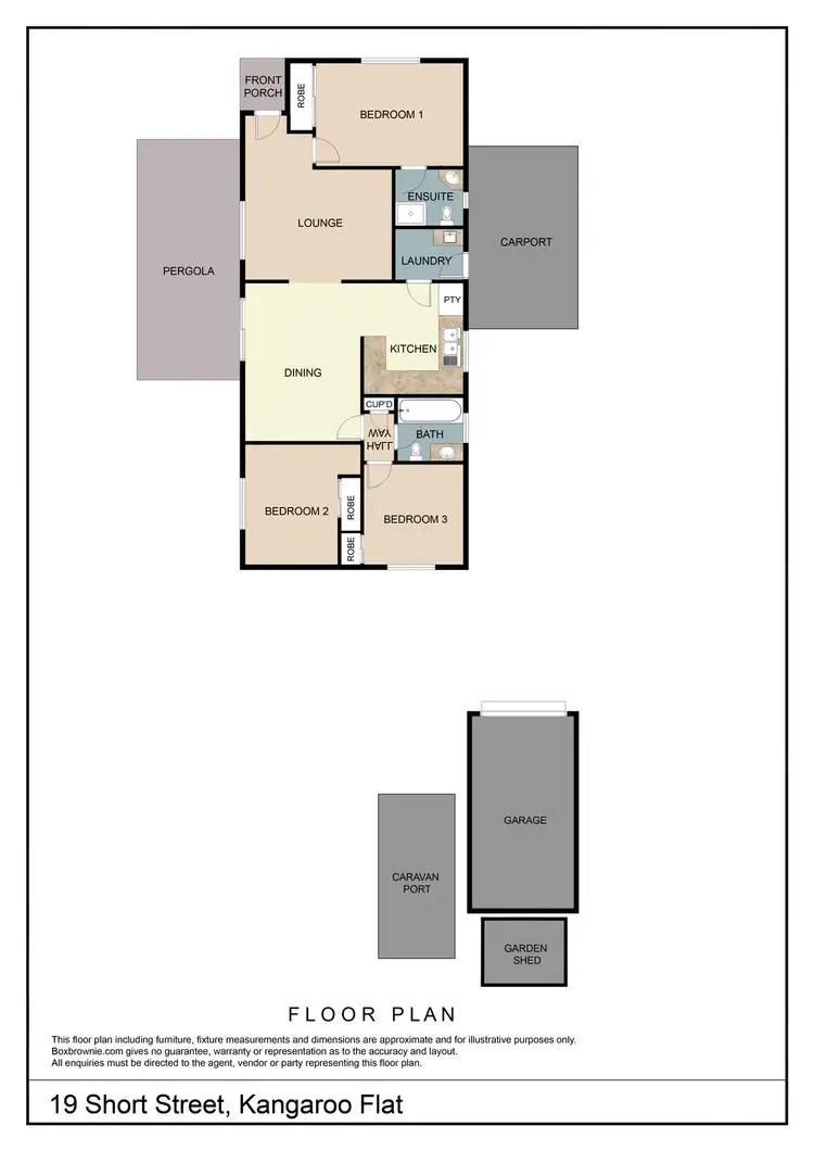 Floorplan of Homely house listing, 19 Short Street, Kangaroo Flat VIC 3555