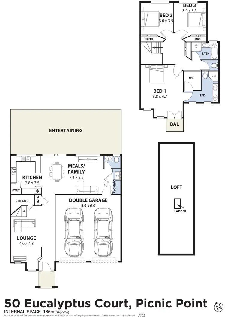 Floorplan of Homely semi-detached listing, 50 Eucalyptus Court, Picnic Point NSW 2213