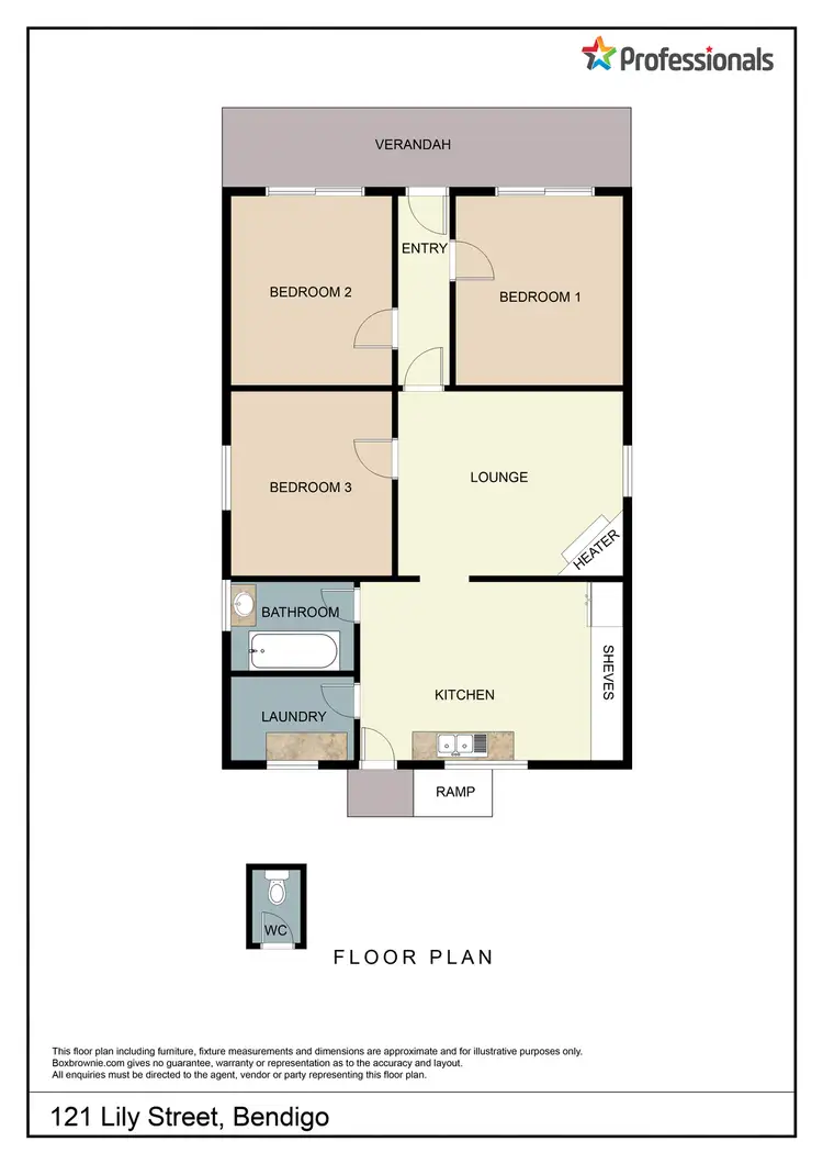 Floorplan of Homely house listing, 121 Lily Street, Bendigo VIC 3550