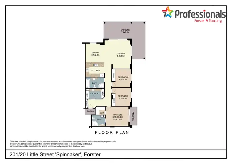 Floorplan of Homely unit listing, 201/20-22 Little Street, Forster NSW 2428
