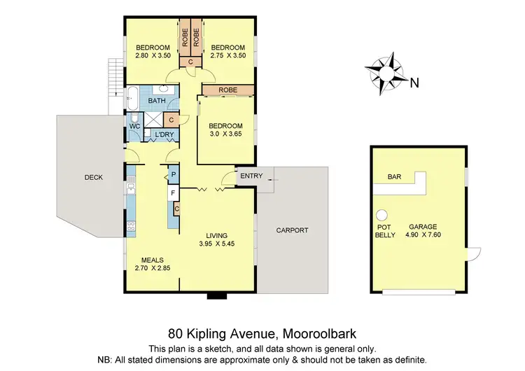 Floorplan of Homely house listing, 80 Kipling Avenue, Mooroolbark VIC 3138