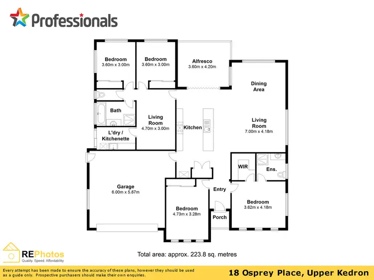 Floorplan of Homely house listing, 18 Osprey Place, Upper Kedron QLD 4055