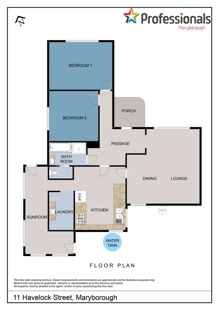 Floorplan of Homely house listing, 11 Havelock Street, Maryborough VIC 3465