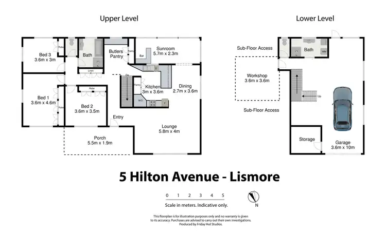 Floorplan of Homely house listing, 5 Hilton Avenue, Lismore Heights NSW 2480