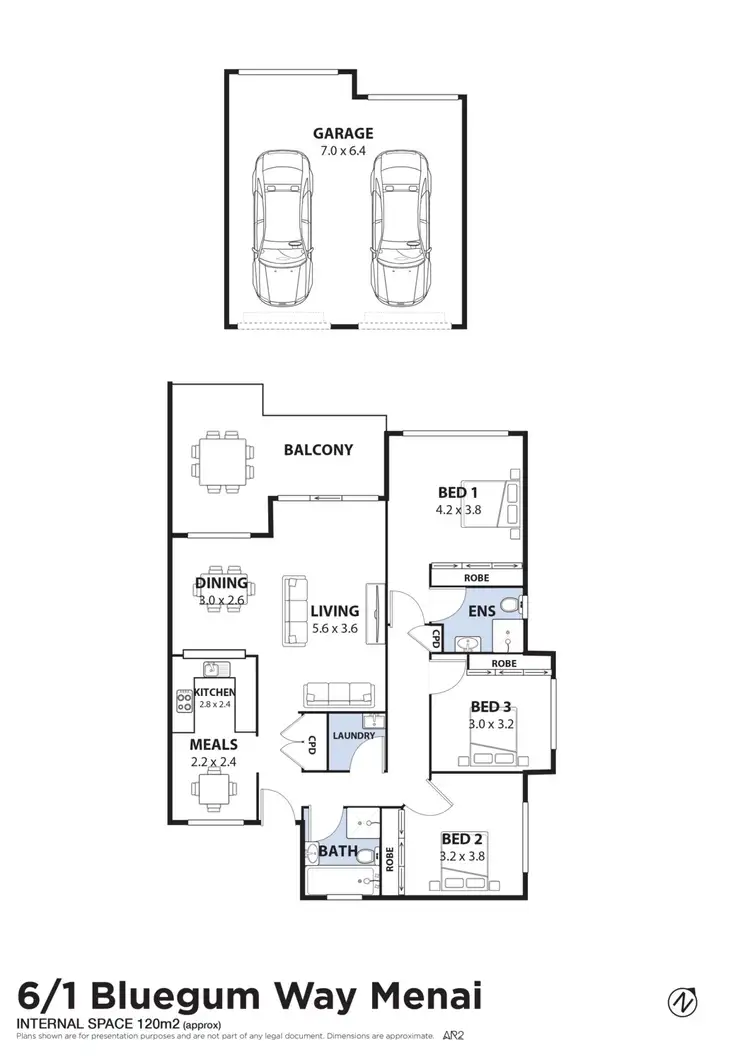 Floorplan of Homely apartment listing, 6/1 Bluegum Way, Menai NSW 2234