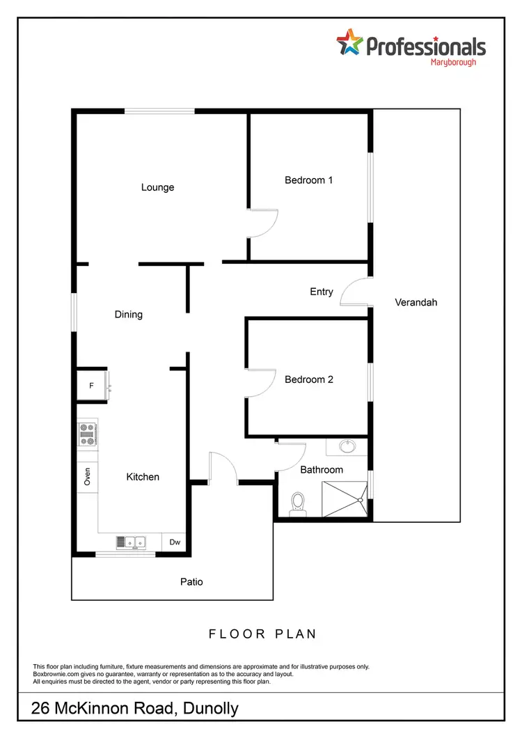 Floorplan of Homely house listing, 26 McKinnon Road, Dunolly VIC 3472