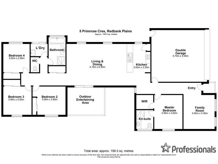 Floorplan of Homely house listing, 5 Primrose Crescent, Redbank Plains QLD 4301