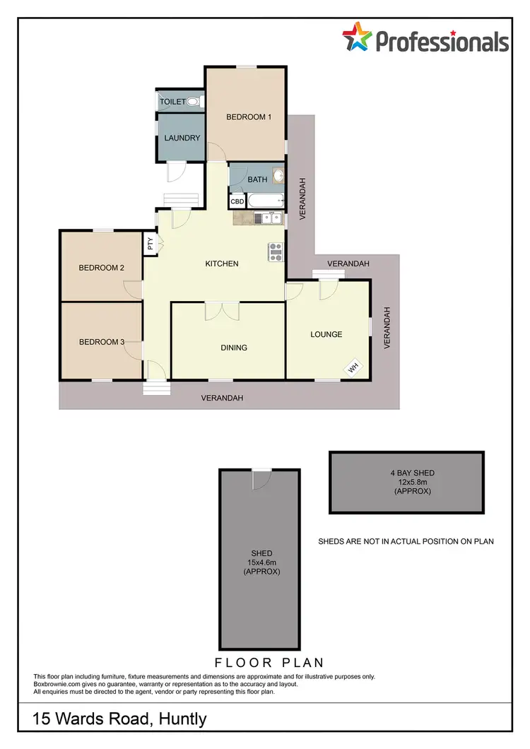 Floorplan of Homely house listing, 15 Wards Road, Huntly VIC 3551