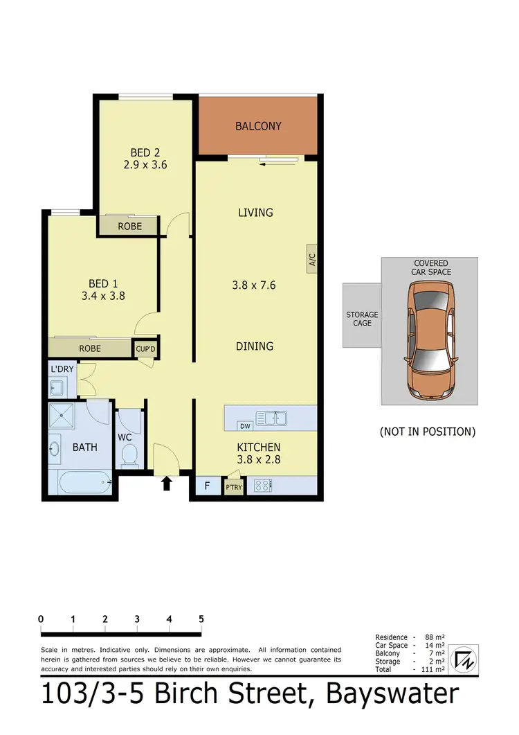 Floorplan of Homely apartment listing, 103/3-5 Birch Street, Bayswater VIC 3153