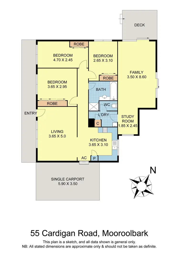 Floorplan of Homely house listing, 55 Cardigan Road, Mooroolbark VIC 3138