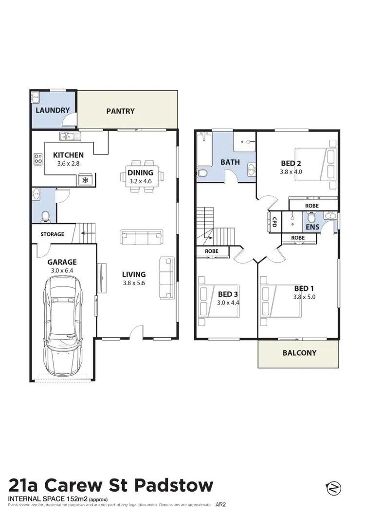 Floorplan of Homely semi-detached listing, 21A Carew Street, Padstow NSW 2211