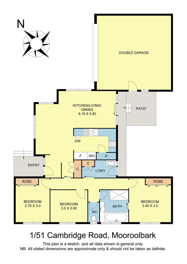 Floorplan of Homely unit listing, 1/51 Cambridge Road, Mooroolbark VIC 3138